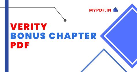 verity bonus chapter pdf free download|Verity Bonus Chapter Read Online (2022) PDF, Summary & Twitter!.